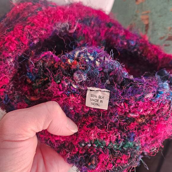 Gorgeous Multi-Colored Silk Hat, Made in Nepal - Picture 5 of 5